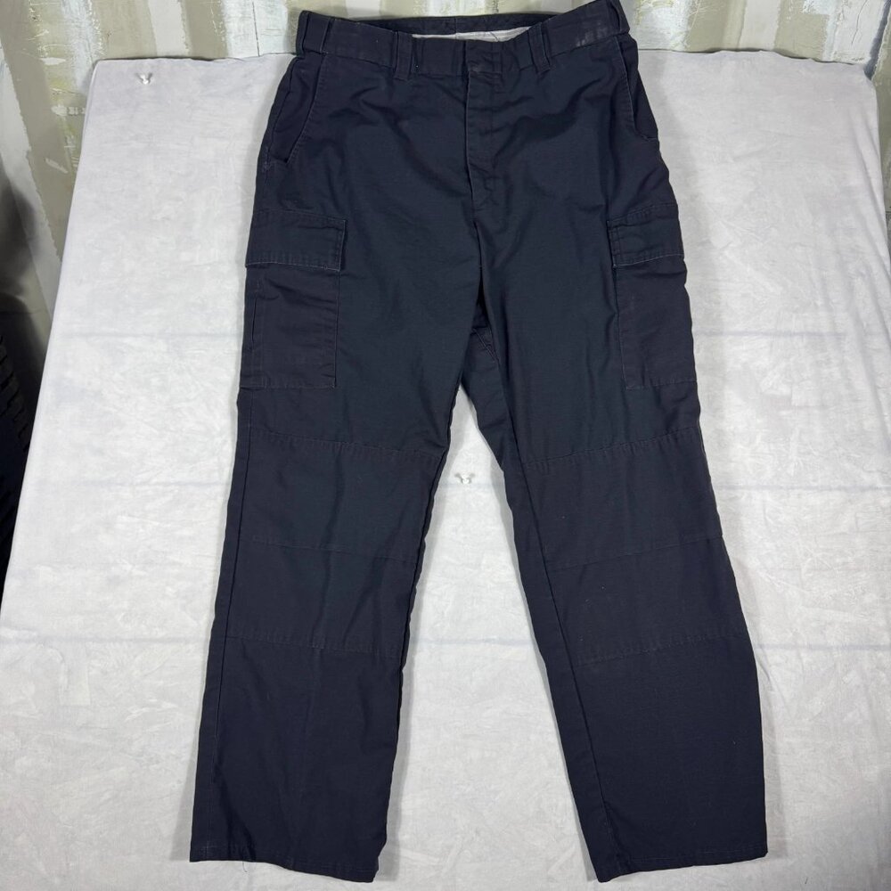 Horace Small Tactical Work Pants Men's‎ Black Ripstop Cargo Straight Leg 38x37
